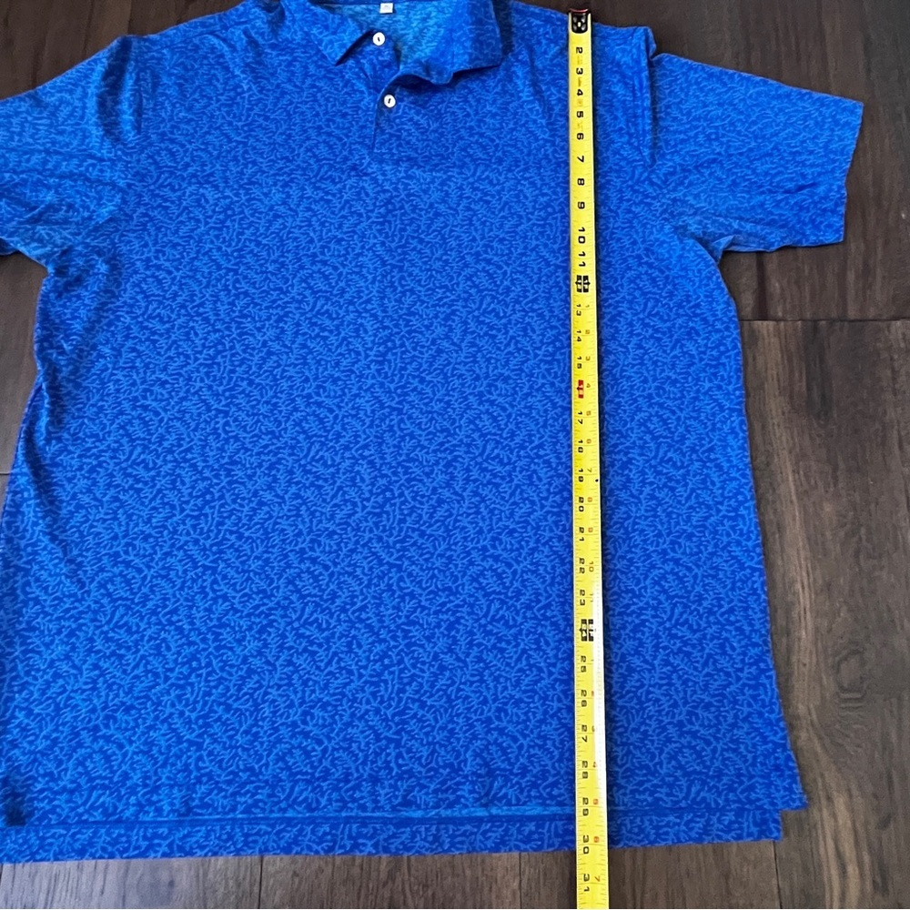 Peter Millar Performance Jersey Polo Men's Extra Large Blue golf shirt tennis - Picture 5 of 8